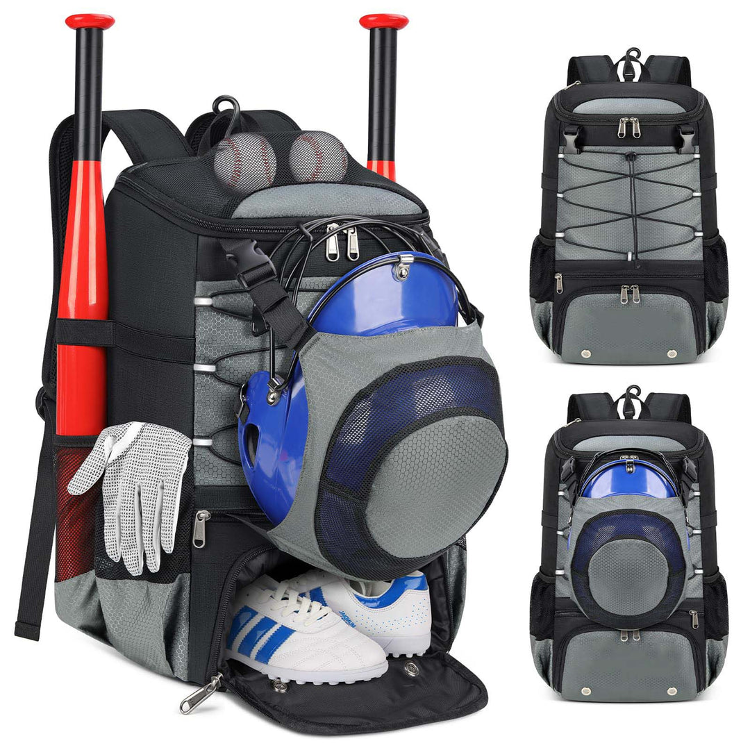 Unisex sporty baseball backpack with special compartments for equipment Stornfield
