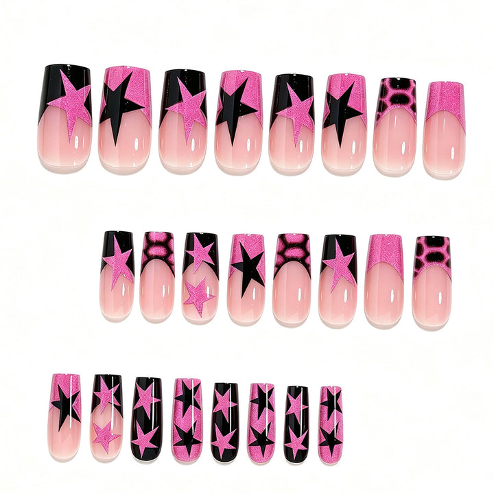 Artistic Star Pattern Press-On Nails Stornfield