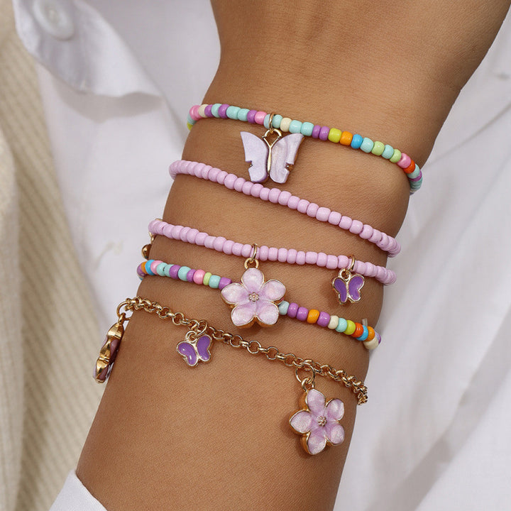 Floral Charm Bracelet Set Stornfield