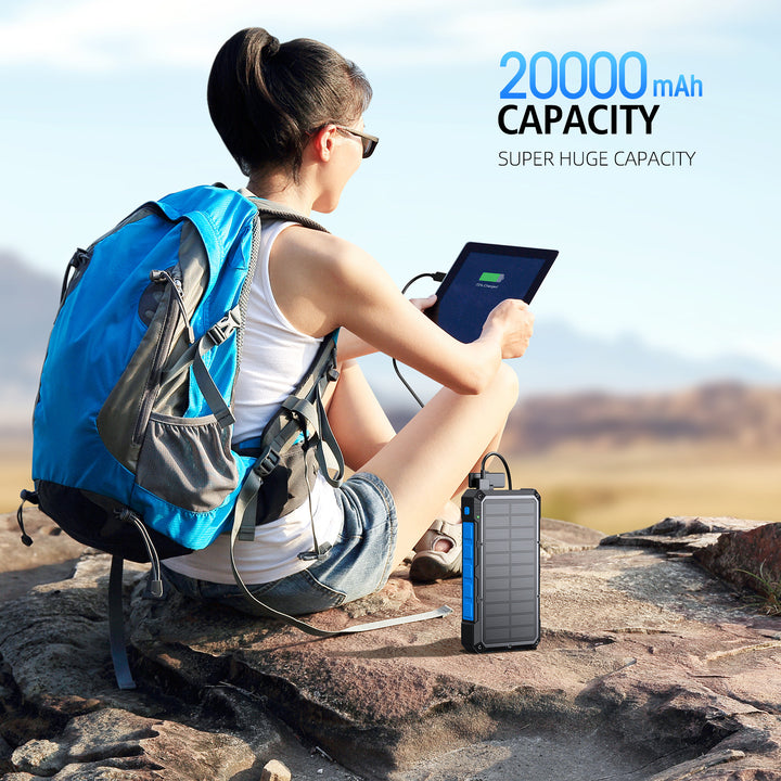 Solar Powerbank with Fast Charging Function and Integrated Flashlight Stornfield