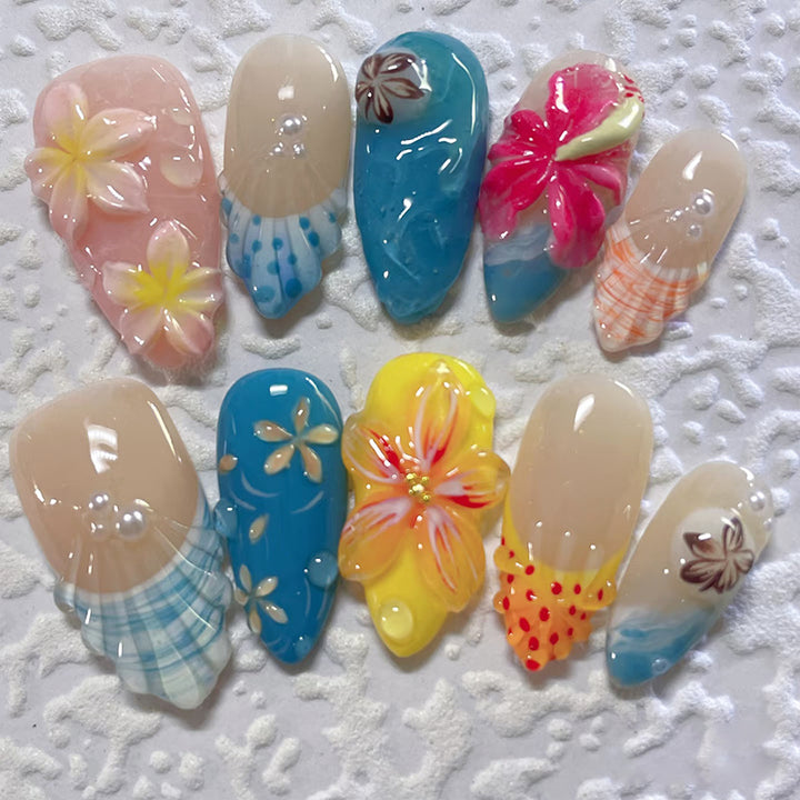 Floral-Themed Press-On Nail Set Stornfield