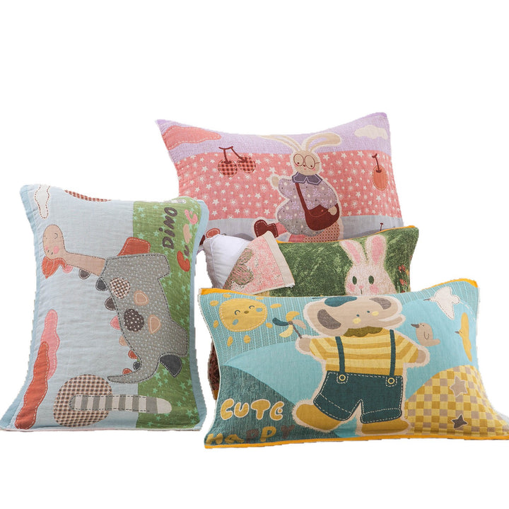 Women's pillowcase with loving bear design and checkered pattern Stornfield