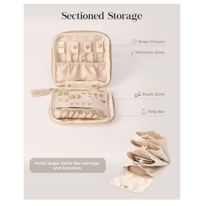 Jewelry Organizer Bag with Multifunctional Interior Layout Stornfield