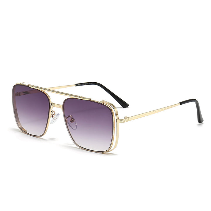 Women's fashionable square sunglasses with elegant metal frame Stornfield