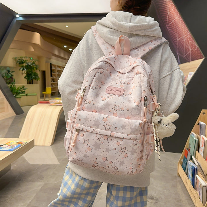 Star-Patterned Lightweight Backpack Stornfield