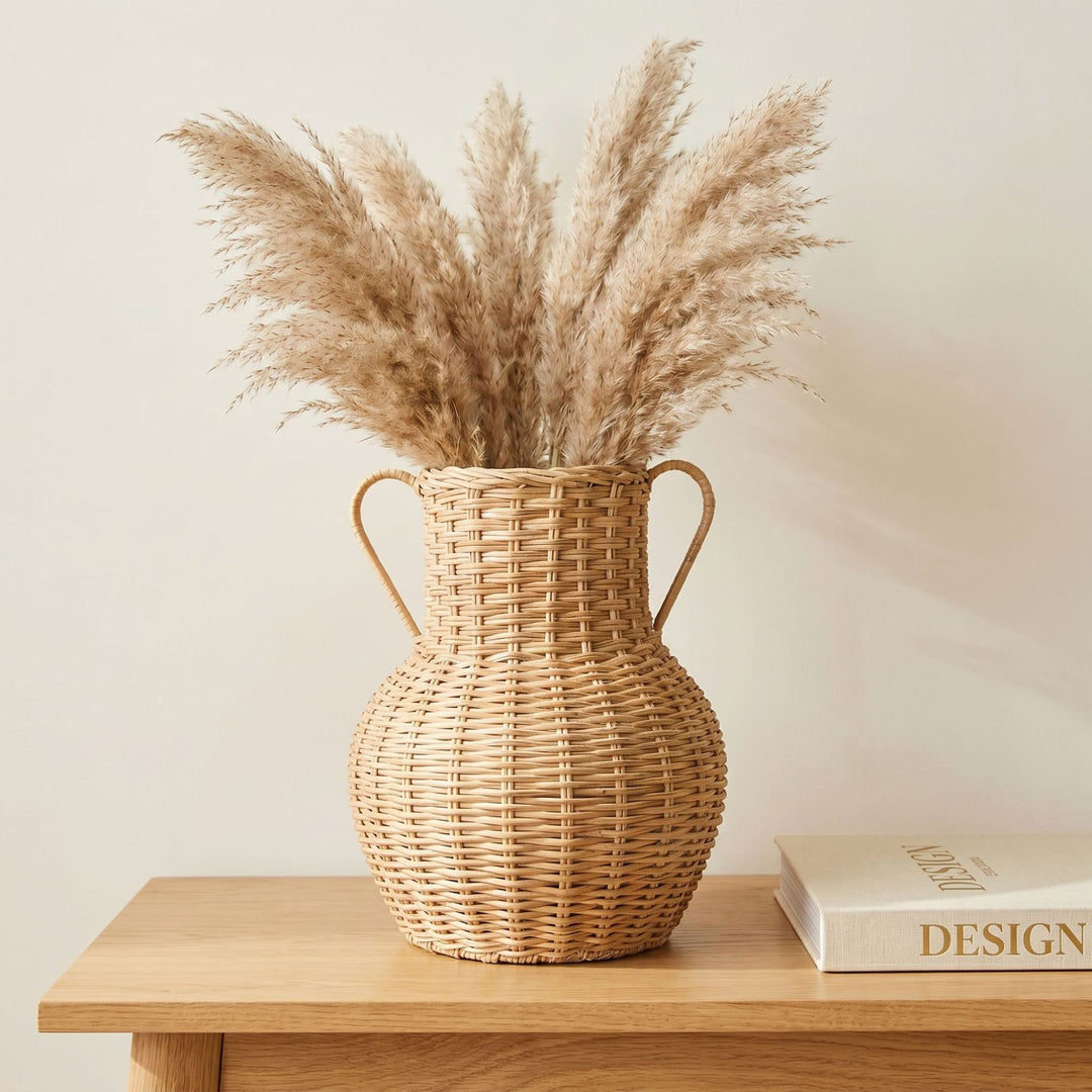 Handcrafted decorative basket made of natural weave Stornfield