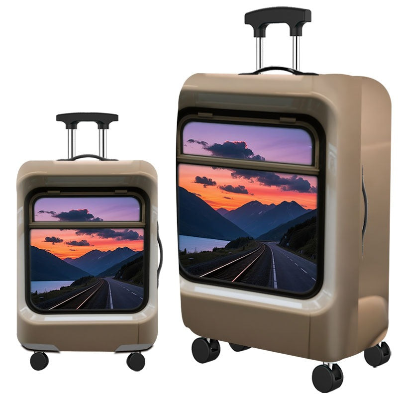 Ladies Hard Shell Suitcase with Creative Cat Design Stornfield
