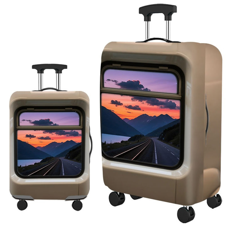 Ladies Hard Shell Suitcase with Creative Cat Design Stornfield