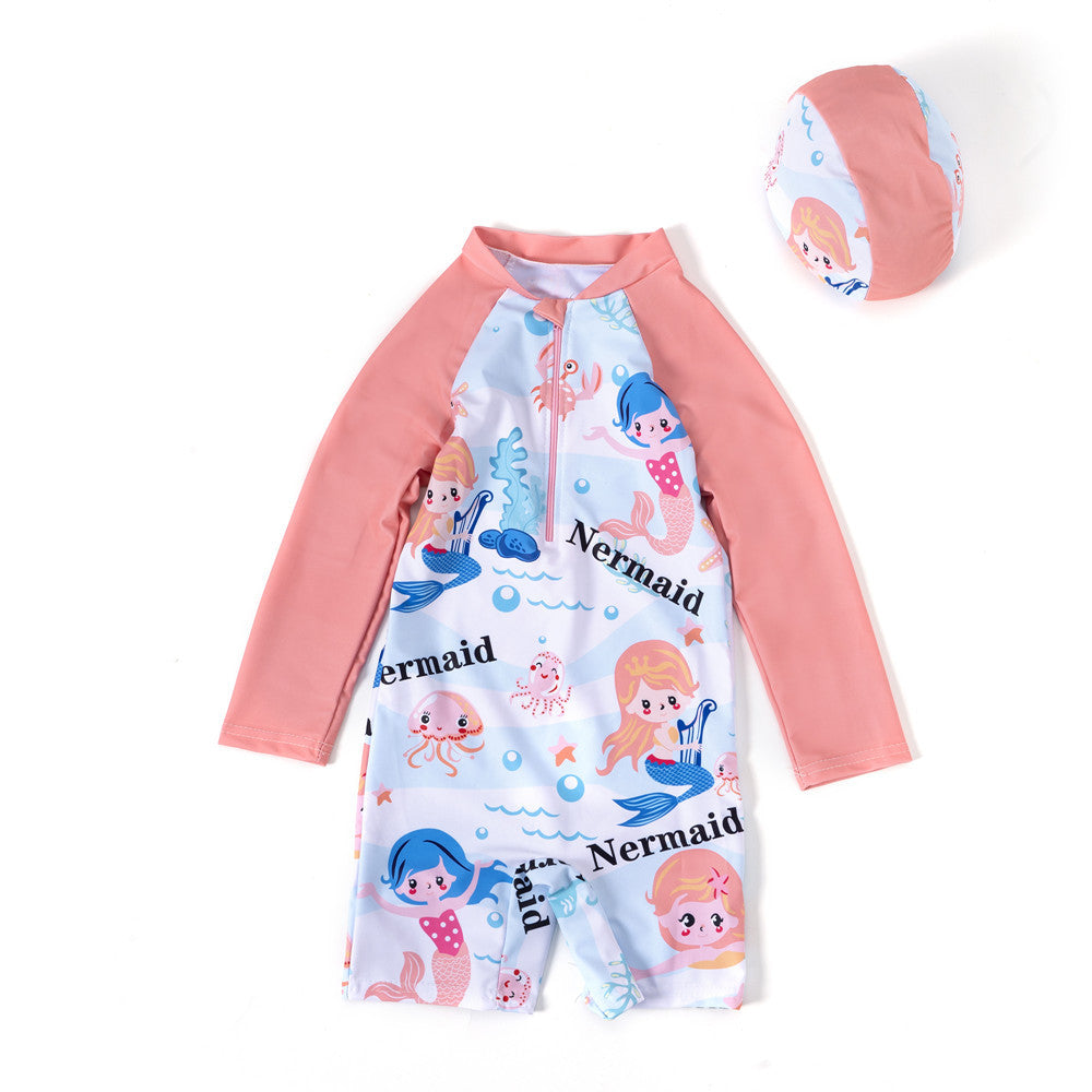 Mermaid-Themed UV Protection Swim Suit Stornfield
