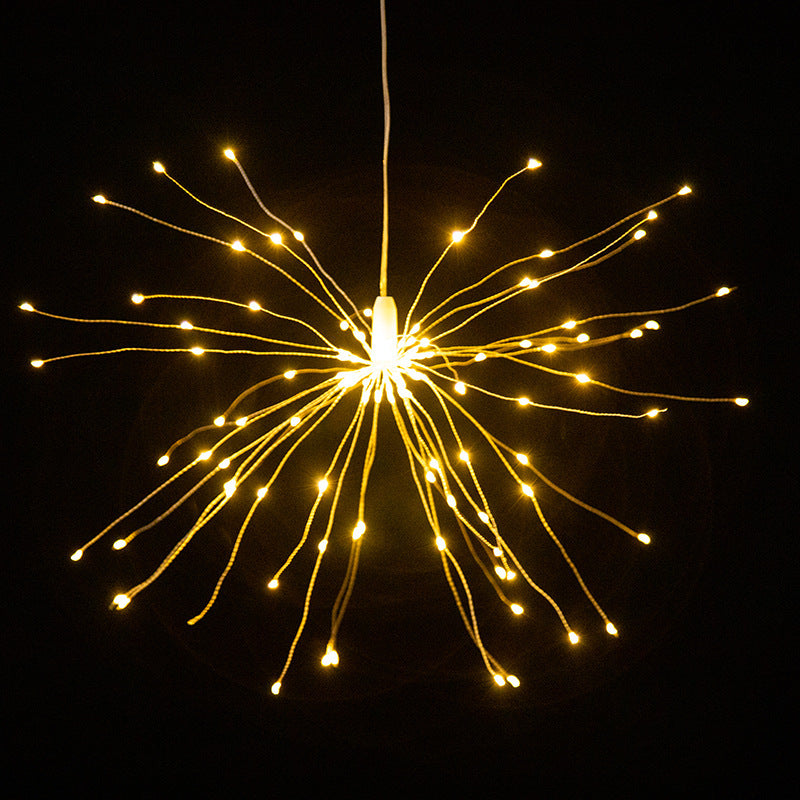 Solar-Powered Starburst Hanging LED Garden Lights With Waterproof Firework-Shaped Clusters And Automatic Dusk-To-Dawn Sensor Stornfield