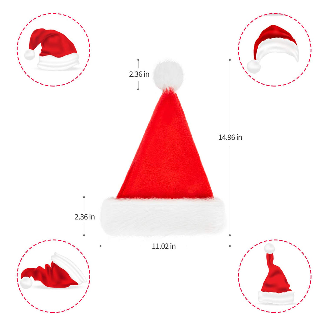 Christmas hat with luxurious faux fur trim