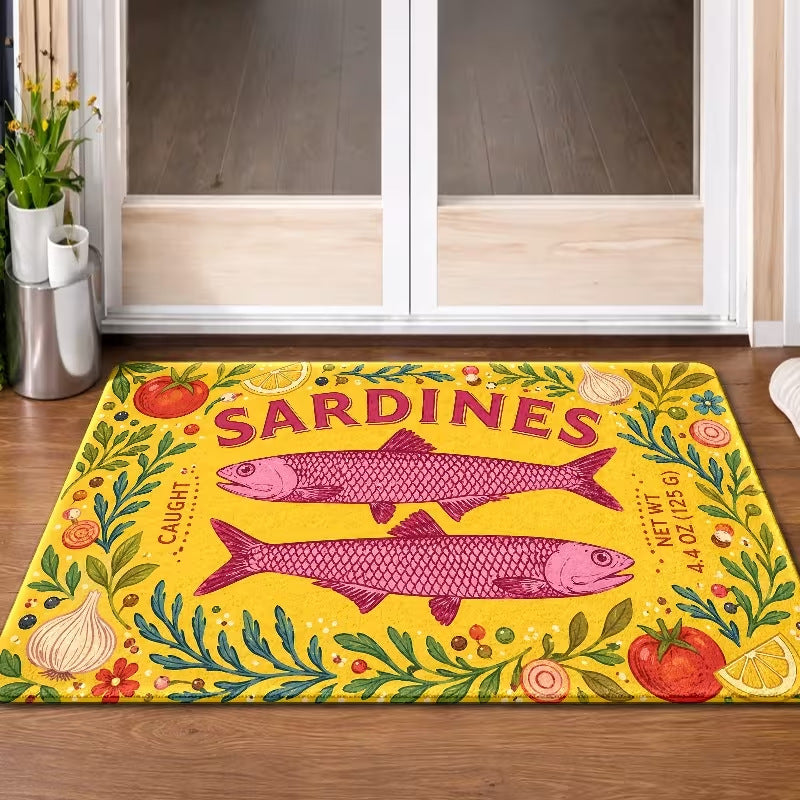 Artistic Fish-Themed Entrance Mat