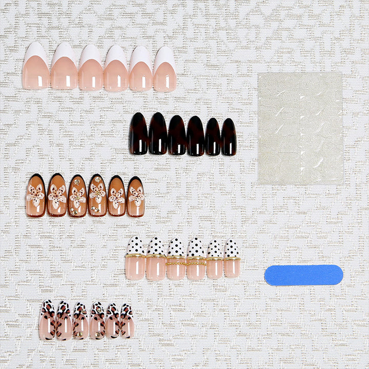 Artificial Nail Set with Floral and Glamorous Design Stornfield