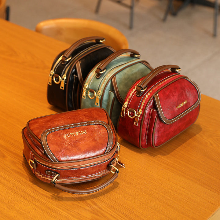 Vintage-Inspired Leather Handbag