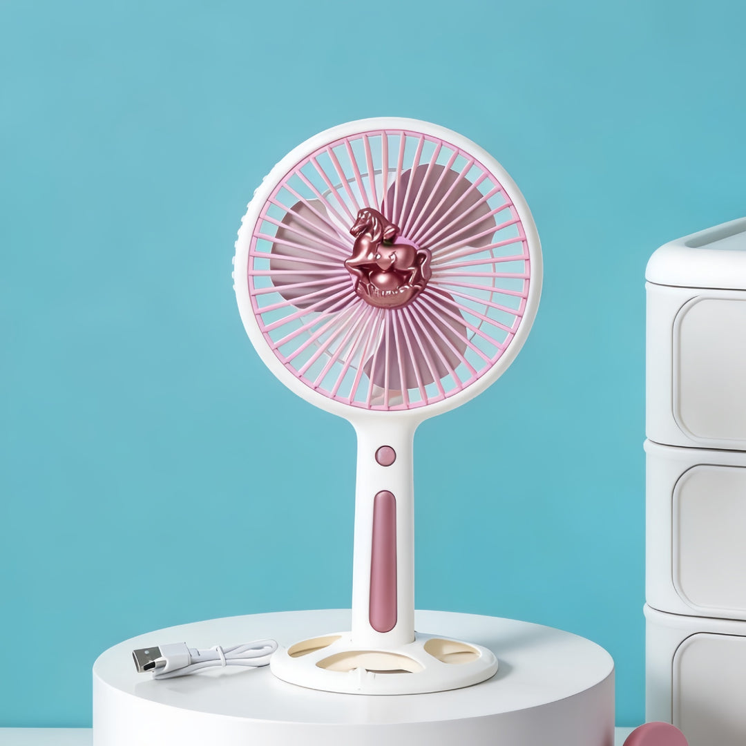 Women's Portable Mini Fan with USB Charging Function and Ergonomic Handle Stornfield