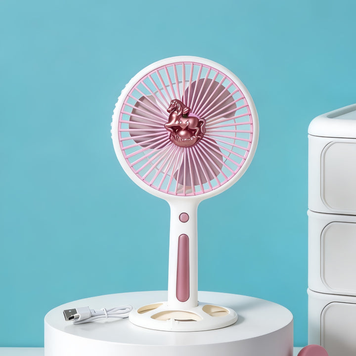 Women's Portable Mini Fan with USB Charging Function and Ergonomic Handle Stornfield