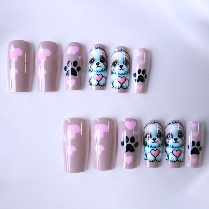 Decorative Dog-Themed Nail Art Enhancements Stornfield