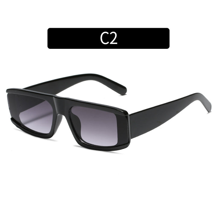 Bold Rectangular Frame Sunglasses