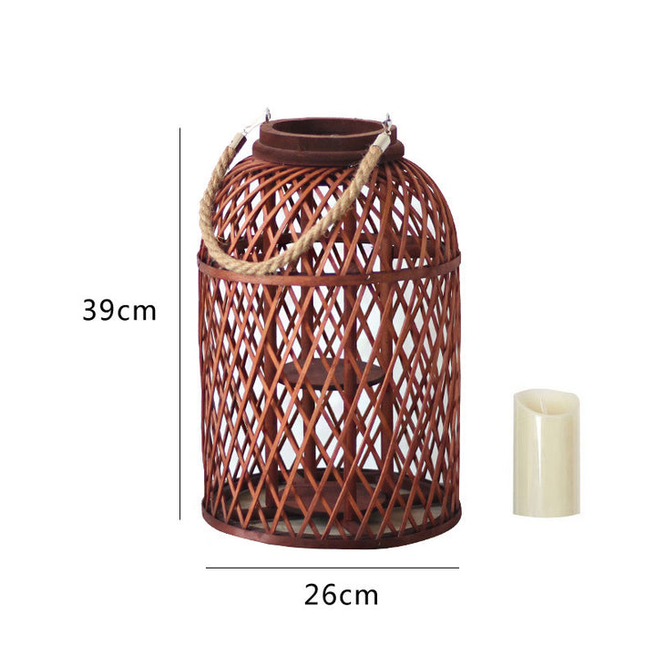 Decorative lantern made of braided material Stornfield