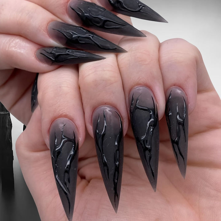 Artistic Stiletto Nail Art Enhancements Stornfield