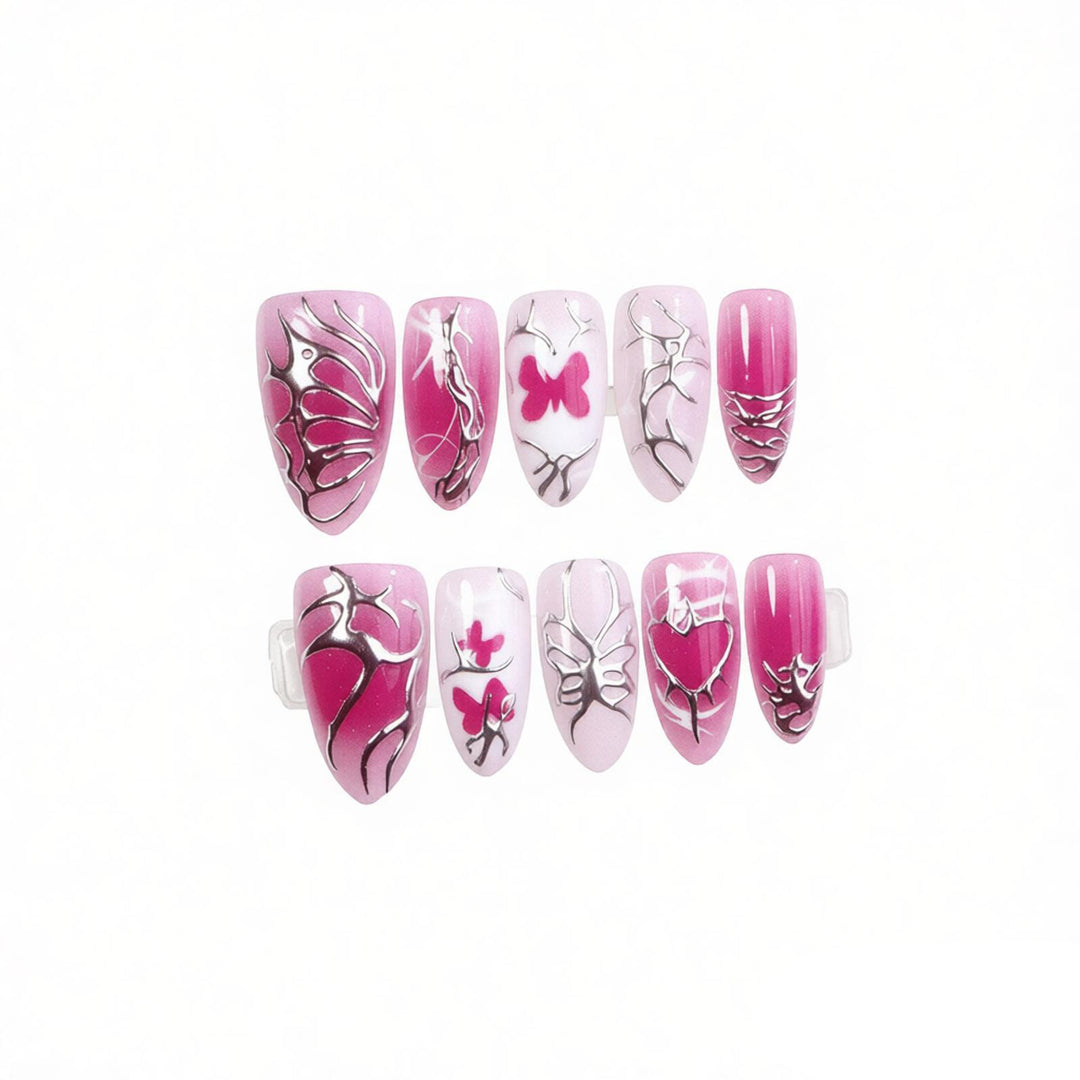 Artistic Butterfly Press-On Nail Set Stornfield