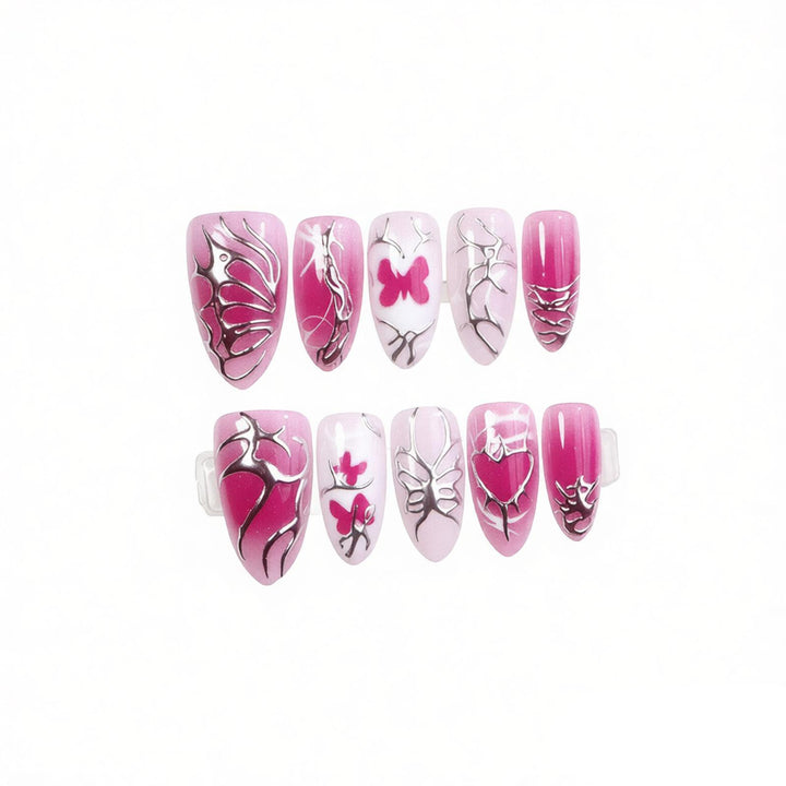 Artistic Butterfly Press-On Nail Set Stornfield
