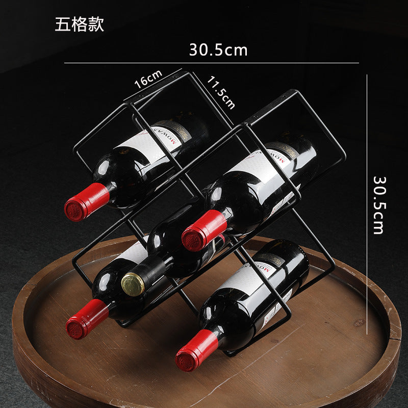 Unisex wine rack made of black metal Stornfield