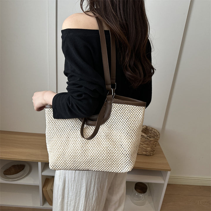 Woven Straw Tote Bag