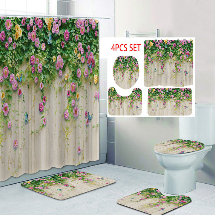 Rustic Garden-Themed Shower Curtain Stornfield