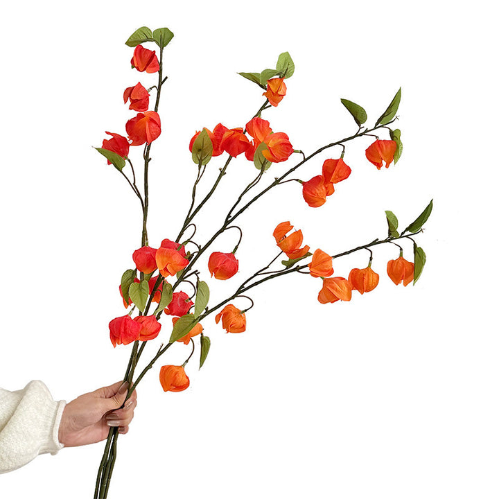 Artificial flower branch with fine, vibrant flowers and natural look