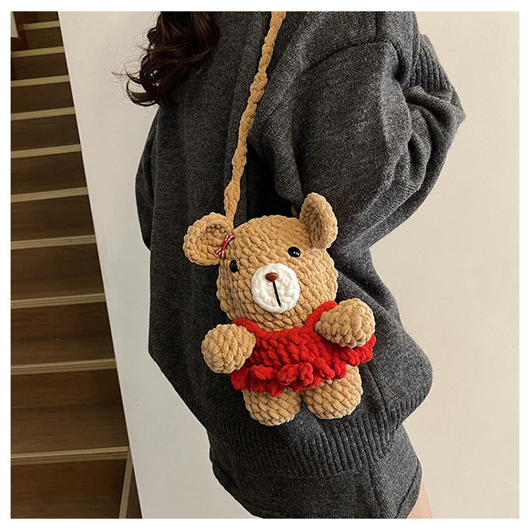 Cute Bear-Shaped Plush Backpack
