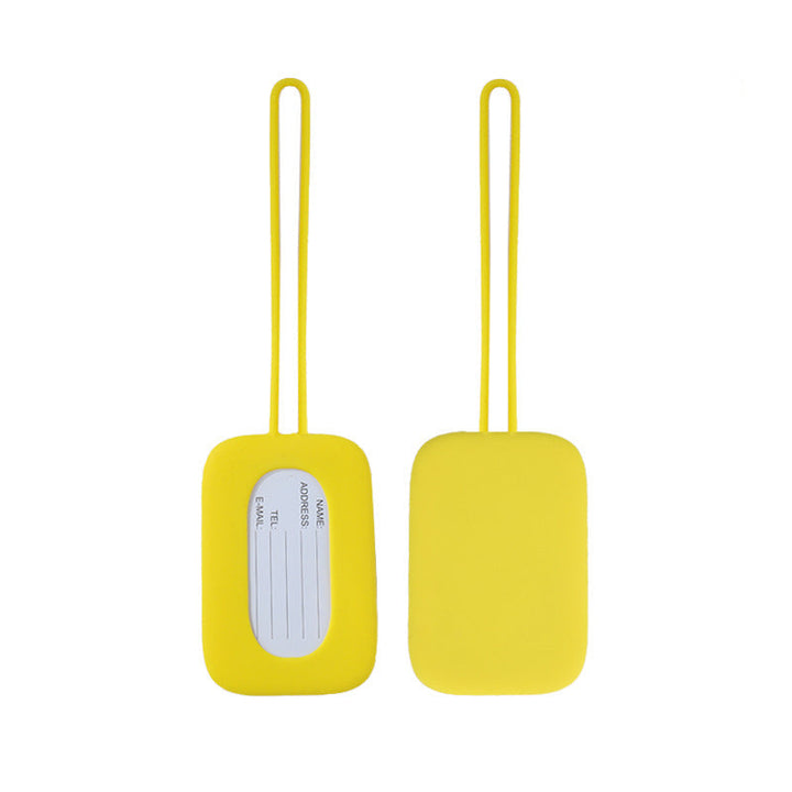 silicone luggage tag with ID window and elastic strap Stornfield