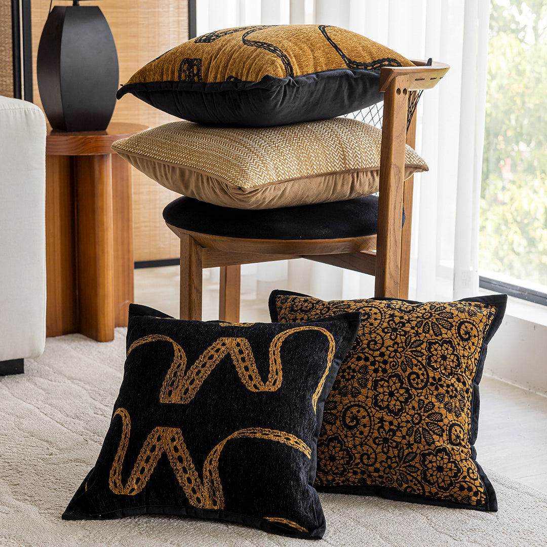 Stylish decorative pillow with modern pattern
