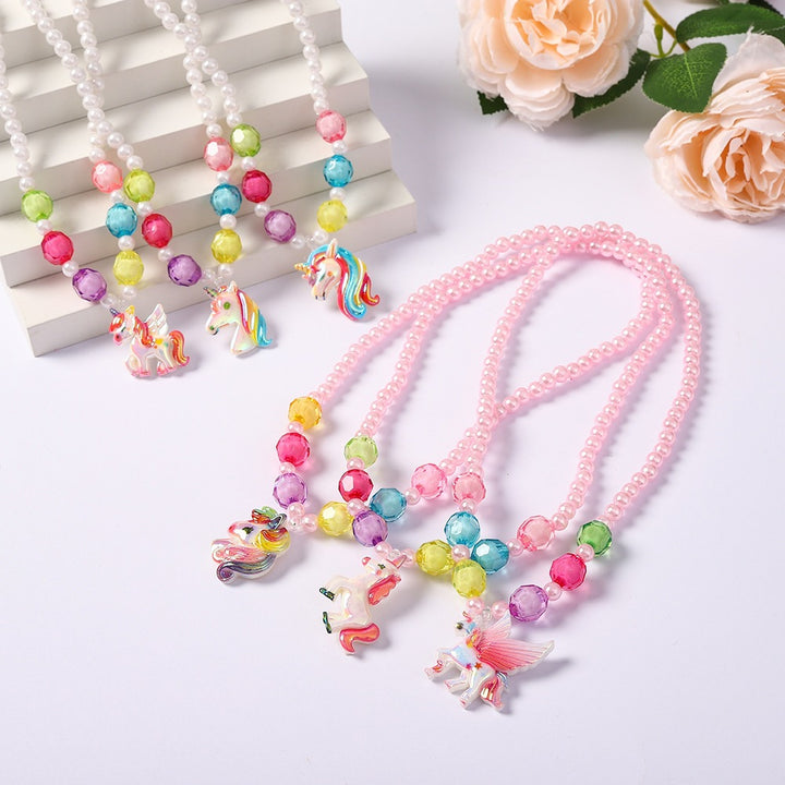 Playful jewelry set with unicorn pendant Stornfield