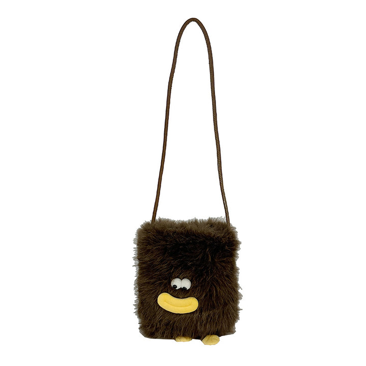 Plush shoulder bag with unique character design Stornfield