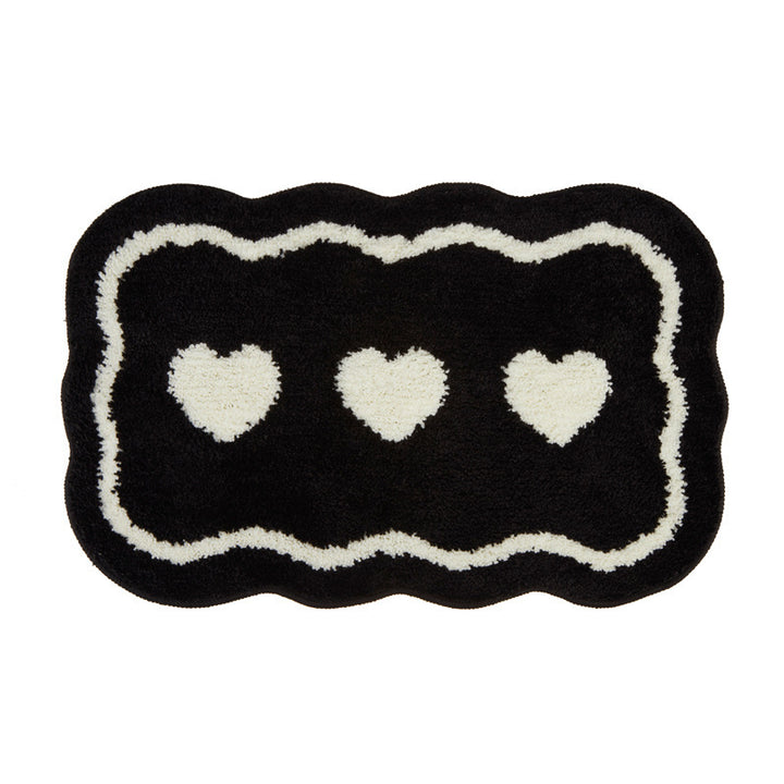 Heart-Shaped Decorative Bath Mat Stornfield