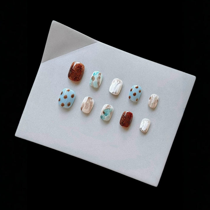 Abstract Artistic Press-On Nail Set