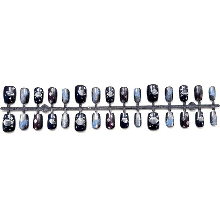 Galactic-Themed Press-On Nail Art