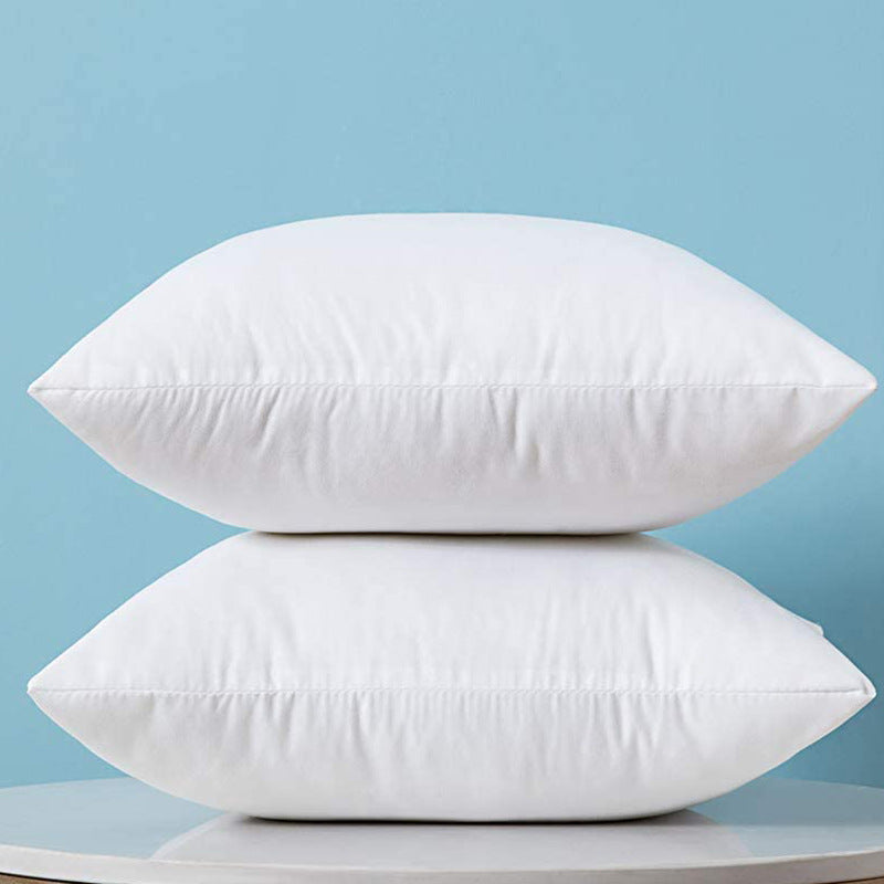 Square Plush Down-Alternative Pillow Insert Duo with Hidden Zipper and Loft Support