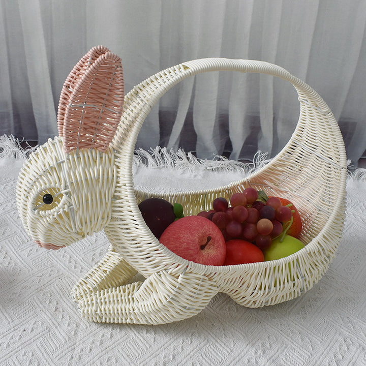 Artistic Rabbit-Shaped Woven Storage Basket Stornfield