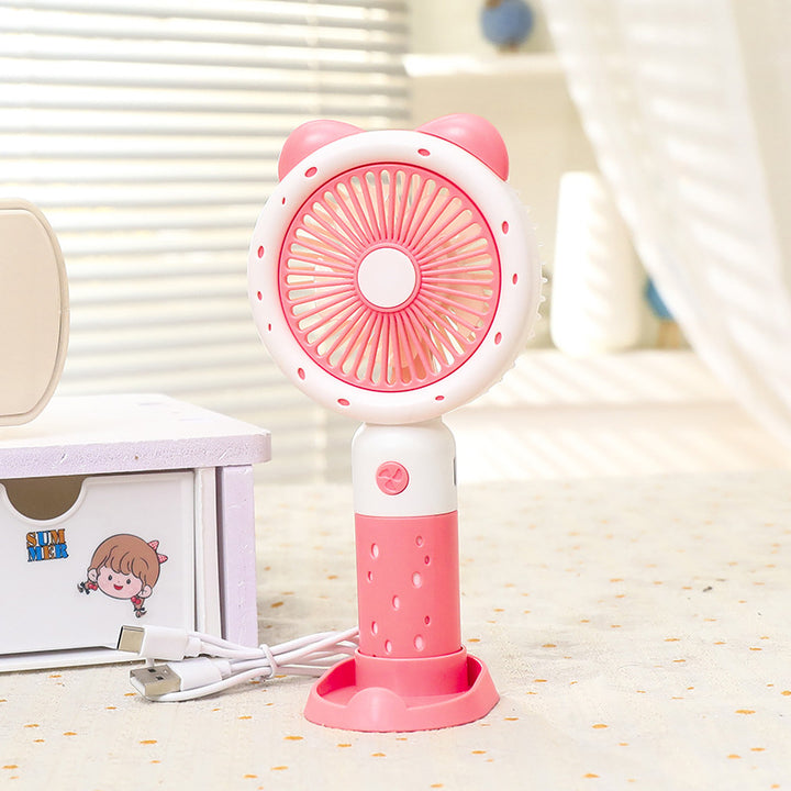 Ladies Portable Hand Fan with Cute Animal Design Stornfield