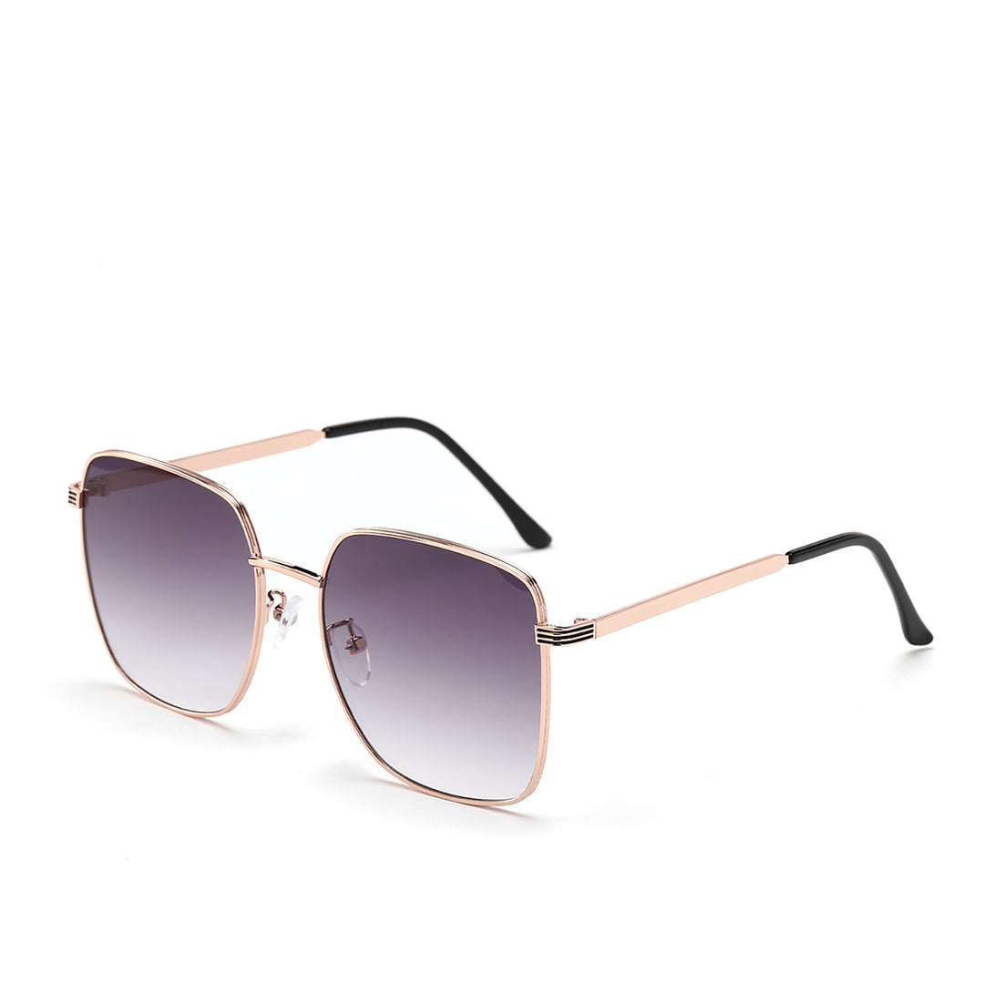 Women's square sunglasses with elegant metal frame and mirrored lenses Stornfield
