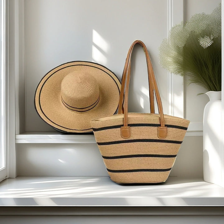 Beach bag with colorful stripes Stornfield