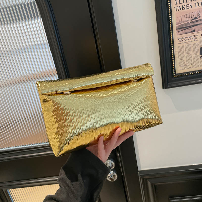 WoGlossy Textured Clutch Purse Stornfield