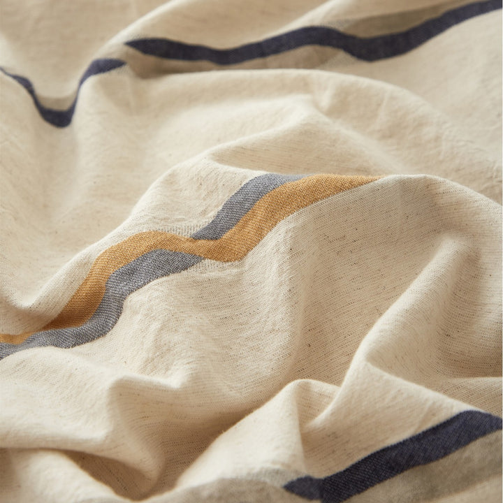 Washed Linen-Cotton Striped Duvet Cover Set