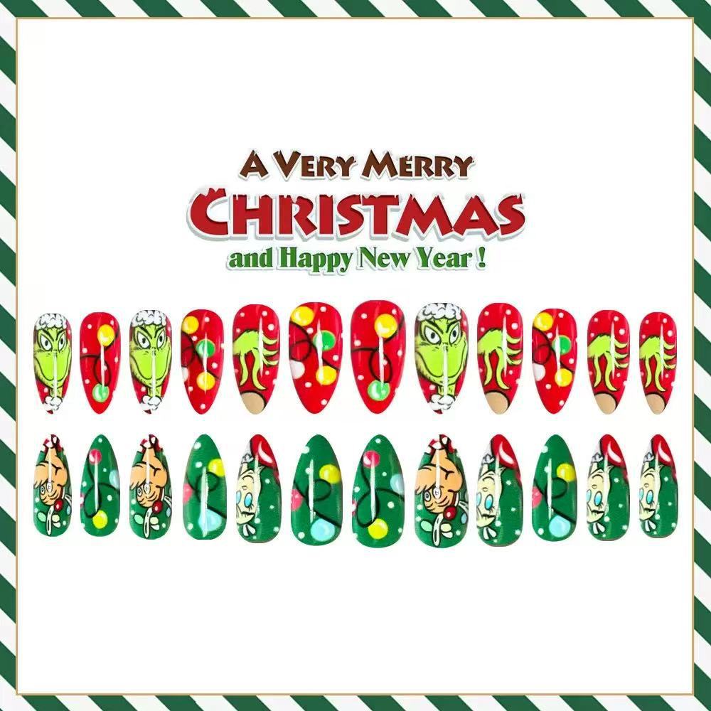 Artificial nail set with creative Christmas motifs Stornfield