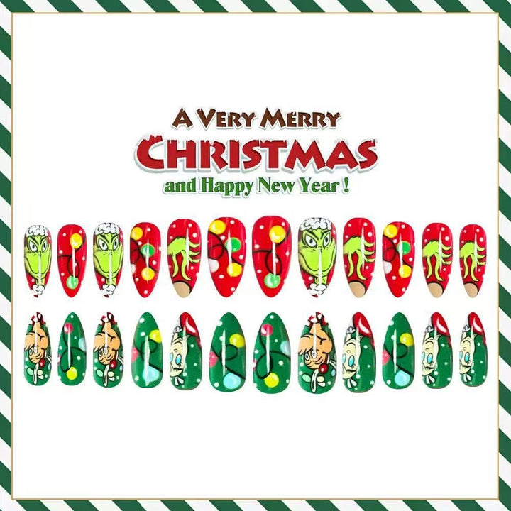Artificial nail set with creative Christmas motifs Stornfield