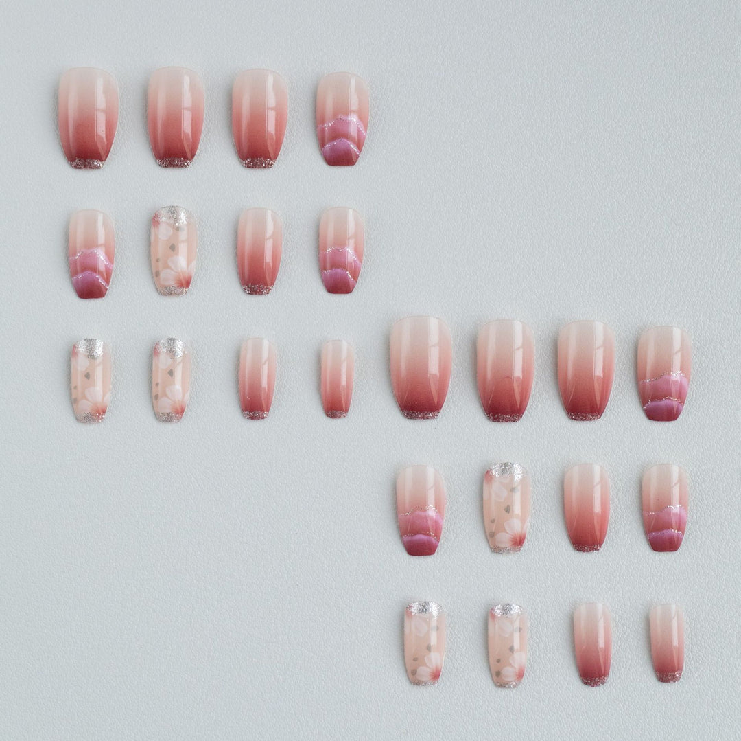 Floral Ombre Nail Art