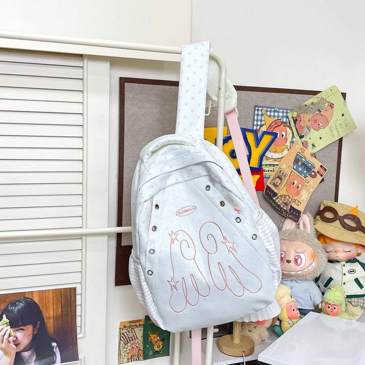 Whimsical Character Print Backpack Stornfield