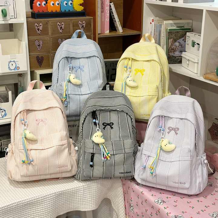 Cute Checked Patterned School Backpack Stornfield
